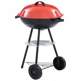 Vidaxl nešiojamas anglies grilis xxl, su ratukais, 44 cm