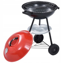 Vidaxl nešiojamas anglies grilis xxl, su ratukais, 44 cm
