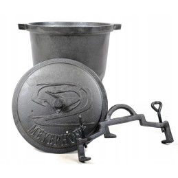 ❎laisvai stovintis ketaus katilas, 8l talpos medžioklės puodas, emaliuotas❎