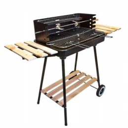 Sodo kepsninė su anglimis ant ratų, 3 lentynos + iešmas