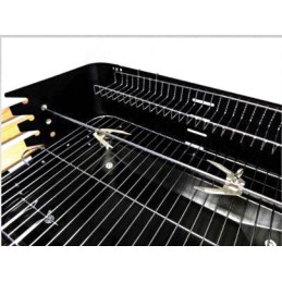 Sodo kepsninė su anglimis ant ratų, 3 lentynos + iešmas