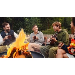 ⭐⭐Milano sodo židinys 60 cm židiniui, juodo plieno katilo grilis⭐⭐