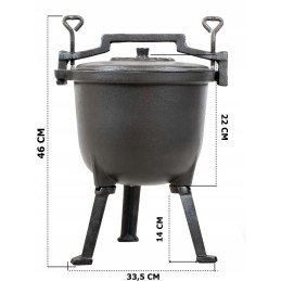 Emaliuotas stovimas katilas, 4 litrų talpos medžioklės puodas