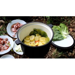 Emaliuotas stovimas katilas, 4 litrų talpos medžioklės puodas