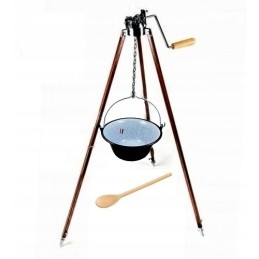 Originalus vengriškas emaliuotas katilas 25l + stovas 180cm