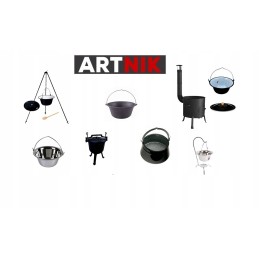 Originalus vengriškas emaliuotas katilas 25l + stovas 180cm