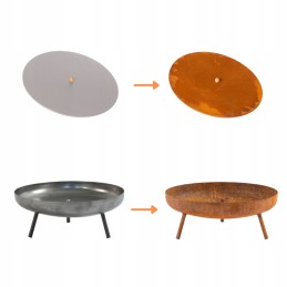 Capri 58 sodo laužavietė su bulan 58 dangteliu iš 4elementi - nauja!