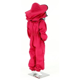 Children's jumpsuit with hat 116 cm pink