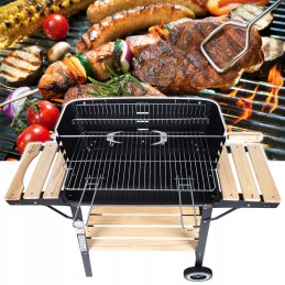 Anglies kepsninė ant ratų, didelis iešmas, 3x grilio lentynos + nemokamas šepetys ⭐⭐⭐⭐⭐