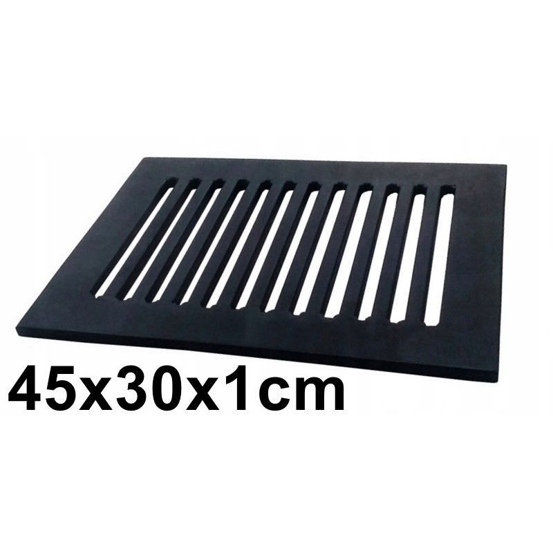 Plazminiu būdu pjautos karščiui atsparaus plieno grotelės, matmenys 45x30 cm, storis 10 mm.