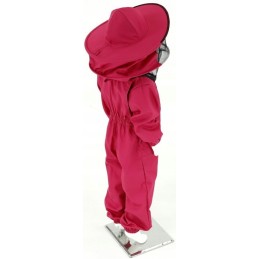 Children's jumpsuit with hat 116 cm pink