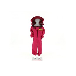Children's jumpsuit with hat 146 cm pink
