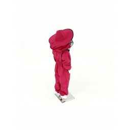 Children's jumpsuit with hat 146 cm pink