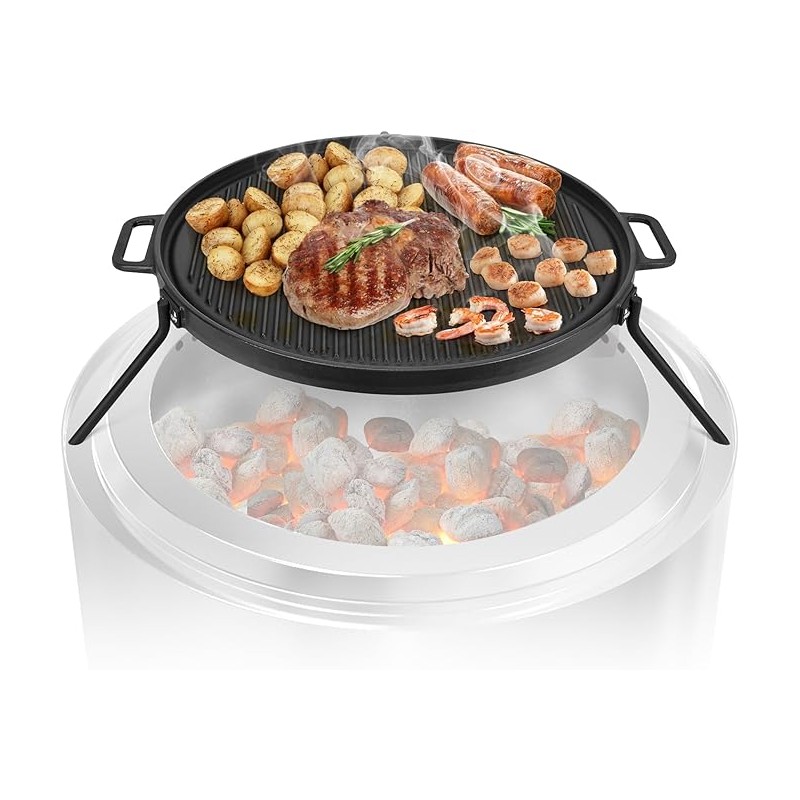 Tikfire ketaus keptuvė, kepimo įrankiai Bonfire 2.0 Yukon ir 2.0 Solo viryklėms, komplekte yra 2 tipų kojos.