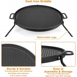 Tikfire ketaus keptuvė, kepimo įrankiai Bonfire 2.0 Yukon ir 2.0 Solo viryklėms, komplekte yra 2 tipų kojos.