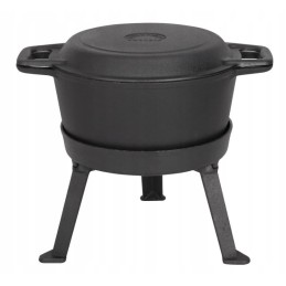 Medžioklinis katilas kepsniams 10l ketaus mk602 emaliuotas Rossner grilis