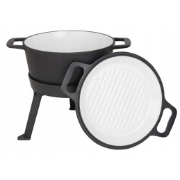 Medžioklinis katilas kepsniams 10l ketaus mk602 emaliuotas Rossner grilis