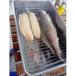 Balkoninė rūkykla su didele šeimynine kepsnine + alksnio/buko skiedros 450g + kuras 1l biowin 330006