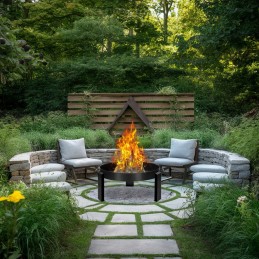 Hogar ketaus ir plieno sodo laužavietė 80 cm