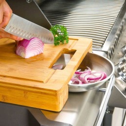 Napoleono pjaustymo lenta su 2 dubenimis, pro serija, nerūdijantis plienas, bambukas