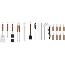 Romantiškas solidus aukščiausios kokybės kepsnių komplektas lagamine