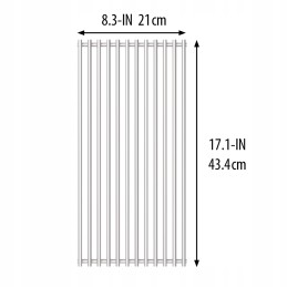 Broil king - grotelės iš 9 mm nerūdijančio plieno strypų - 43 cm × 21 cm - 1 vnt.