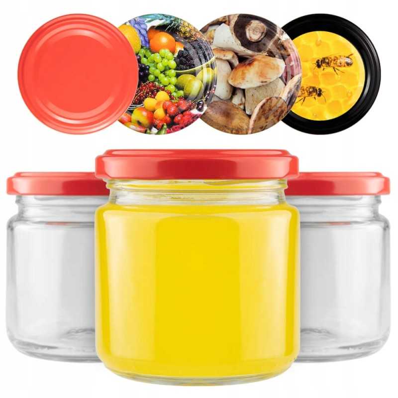 10 pakuočių rinkinys  120 vienetų 200 ml stiklainis + dangtelio skersmuo 66