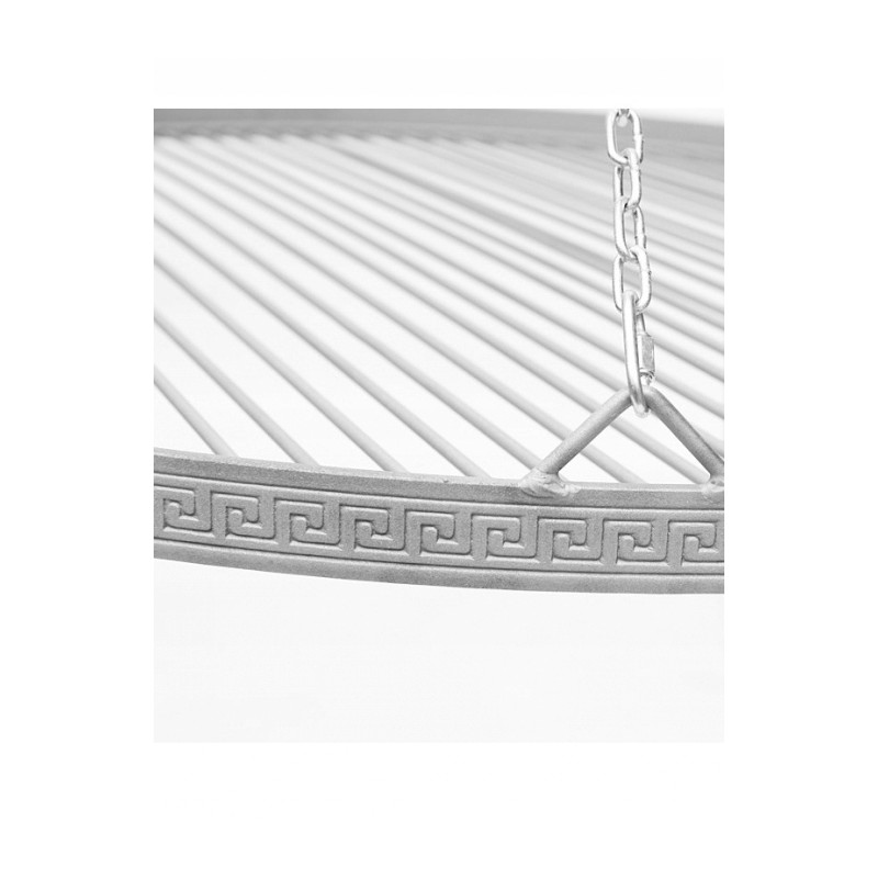 Apvalios plieninės grotelės laužo griliui, 80 cm