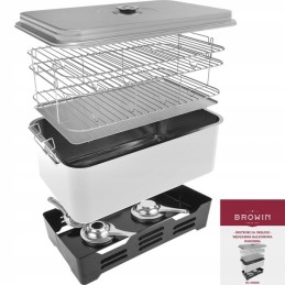 Balkoninė rūkykla su didele šeimynine kepsnine + alksnio/buko skiedros 450g + kuras 1l biowin 330006