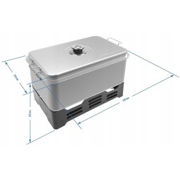 Balkoninė rūkykla su didele šeimynine kepsnine + alksnio/buko skiedros 450g + kuras 1l biowin 330006