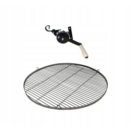 Nerūdijančio plieno grotelės, skersmuo 80 cm, plius ritė