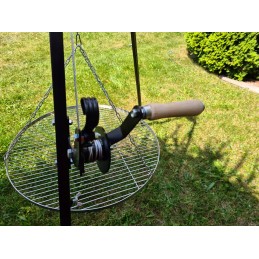 Nerūdijančio plieno grotelės, skersmuo 80 cm, plius ritė