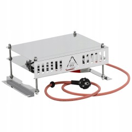 Nerūdijančio plieno deflektorius + šildytuvas 2kW standartinis 0200-1