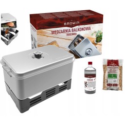 Naminė rūkykla, gili keptuvė, kuras, medžio drožlės