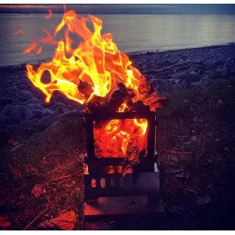 Stovyklavietės grilis, sulankstomas, pagamintas iš nerūdijančio plieno