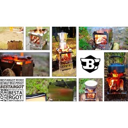 Stovyklavietės grilis, sulankstomas, pagamintas iš nerūdijančio plieno