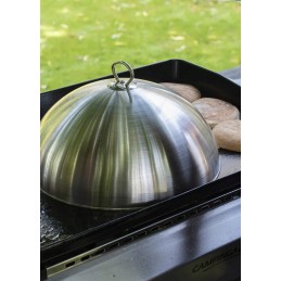 Campingaz premium 32 cm grilis ir grilio dangtis, nerūdijančio plieno varpelis, apvalus garų kepimo dangtis, mėsainio kupolas