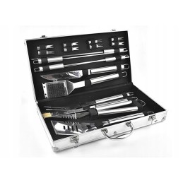 Grilio stalo įrankiai lagamine – praktiškas ir elegantiškas rinkinys, turintis daug privalumų, ypač skirtas kepsnių mėgėjams.