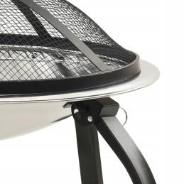 Vidaxl 2-in-1 laužavietė ir grilis, su pokeriu, 56x56x49 cm, plieninis