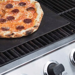 Pizzacraft pc0307 35,5 cm apvali plieninė kepimo skarda - juoda