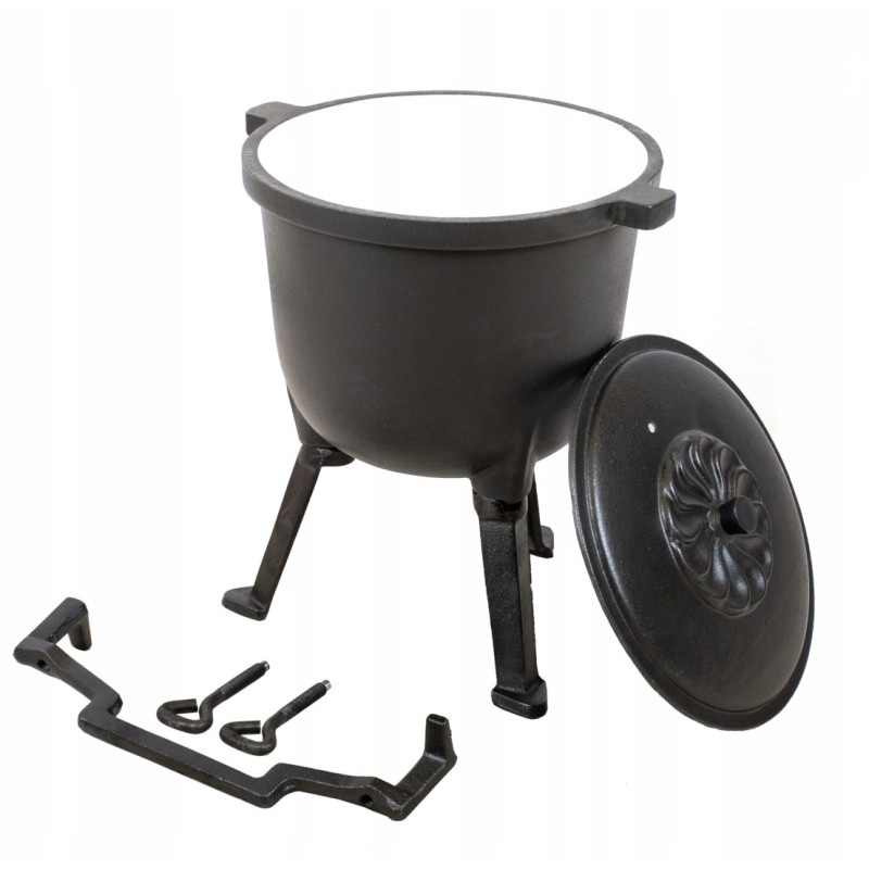 Emaliuotas stovimas katilas, 4 litrų talpos medžioklės puodas