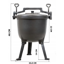 Emaliuotas stovimas katilas, 4 litrų talpos medžioklės puodas