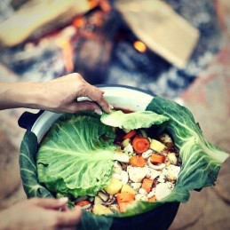 Emaliuotas stovimas katilas, 4 litrų talpos medžioklės puodas