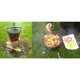 Emaliuotas stovimas katilas, 4 litrų talpos medžioklės puodas