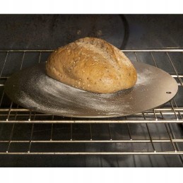 Pizzacraft pc0307 35,5 cm apvali plieninė kepimo skarda - juoda