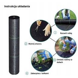 Aukciono objektas – agrotekstilė 1,10 m x 10 m, juoda, 70 g/m2