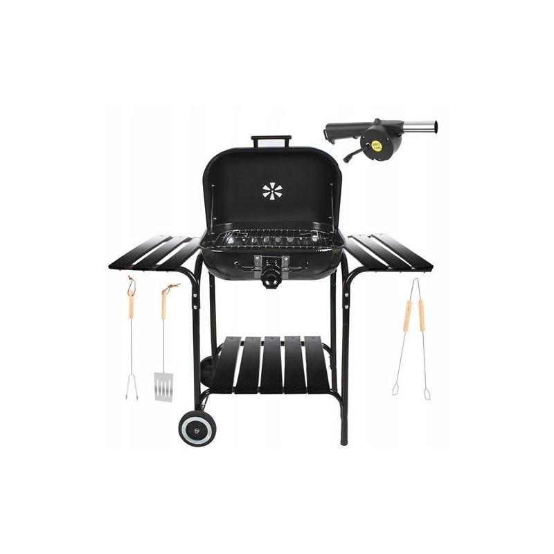 Kvadratinė medžio anglies kepsninė