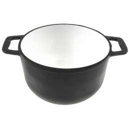 3 viename emaliuotas ketaus puodas, 10l, dangtis, grilio funkcija, ugnies puodas