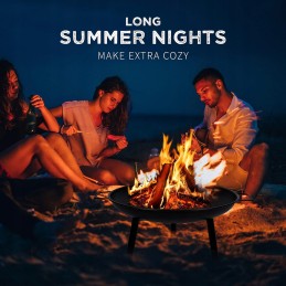 Židinys sodui - sodo židinys vasarai ir žiemai - stipri ir patvari židinys - židinys dviem rankomis - 60 x 29 cm - plienas - juo