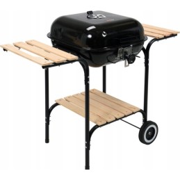 Didelė sodo kepsninė su anglimis su 3 lentynomis